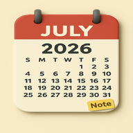 July 2026 Printable Calendar