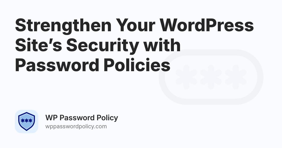 WP Password Policy